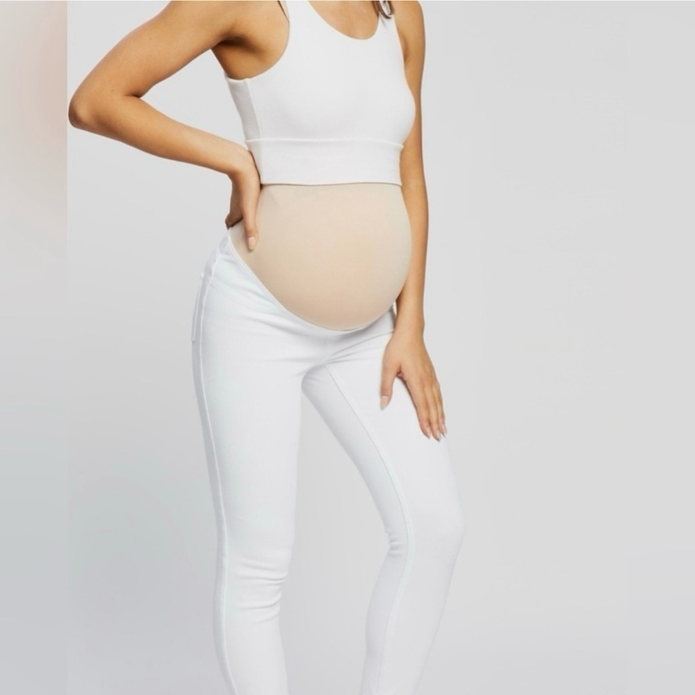 SPANX Maternity White Ankle Jeans -ish Leggings